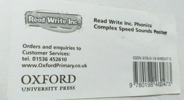 READ WRITE INC.: A0 Complex Speed Sounds Poster READ WRITE INC PHONICS ...