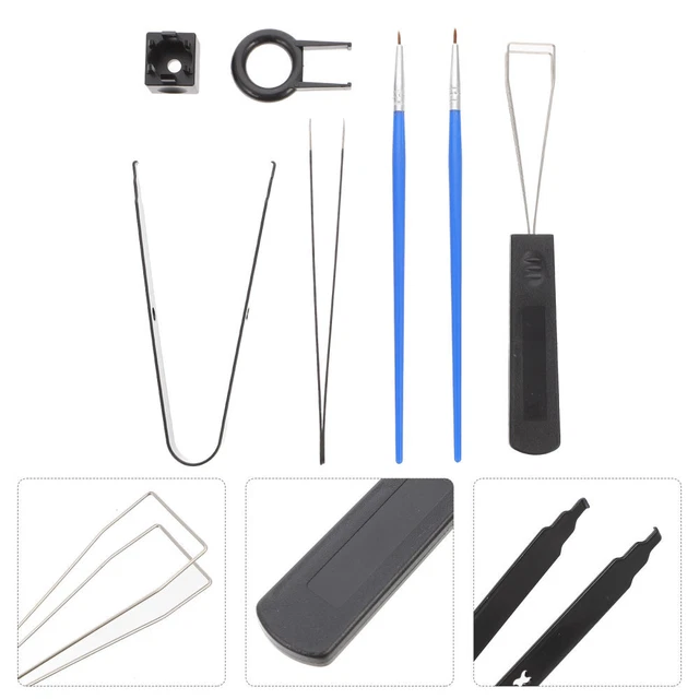 Paquete de eje de teclado teclado teclado limpio lubricante herramientas negro acero inoxidable