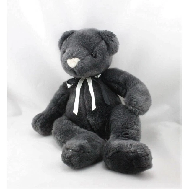Doudou peluche ours gris noir GIPSY - 21391
