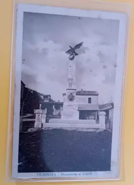Cartolina Antica Fiuminata Monumento Caduti  Viagg Franc
