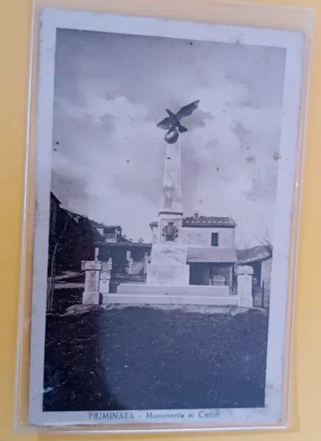 Cartolina Antica Fiuminata Monumento Caduti  Viagg Franc