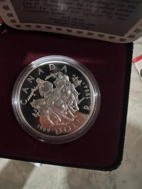 1994 Canada Silver Dollar Proof RCMP Dog Patrol Team