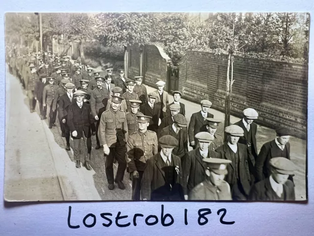 Norwich WW1 Volunteers & Norfolk Regiment Marching To Eaton Park Via Colman Road