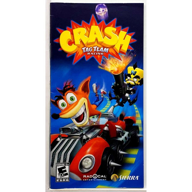 (MANUAL ONLY) CRASH Tag Team Racing Sony Playstation Portable Authentic ...