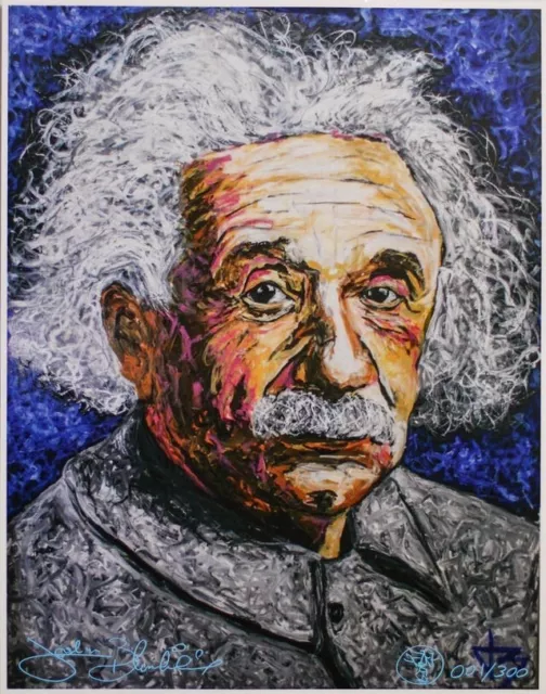 Albert Einstein Limited Edition 11x14 Linen Fine Art Print Signed #'d /300