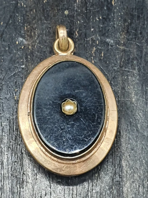 Pendentif médaille médaillon porte-photo antique plaqué or
