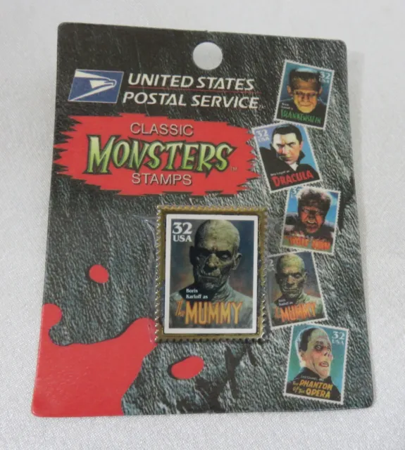 Collectible The MUMMY United States Postal Service Stamp Monster Pin