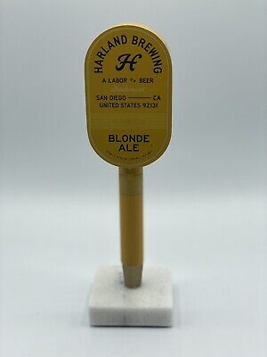 Harland Brewing Company Blonde Ale Logo Beer Tap Handle 9.5” Tall