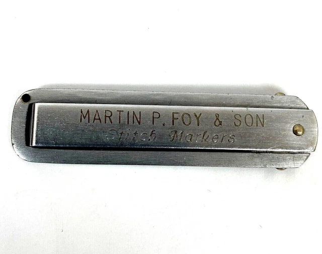 Vintage Tri Fold Single Blade Advertising Pocket Knife Stainless 2 3/4"