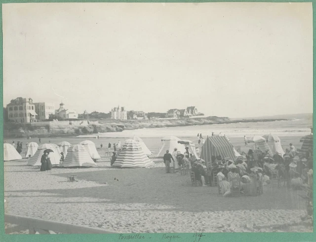 3 Photos Originales Pontaillac-Royan 1914-1915 - Baigneuses En Costume D'époque