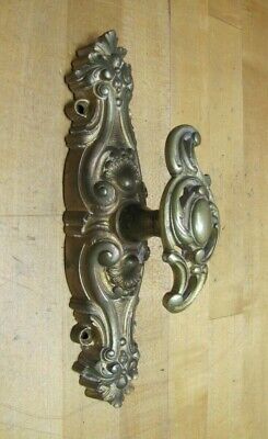 Antique Decorative Arts Door Handle Knob Pull Bronze Brass Ornate Scrollwork