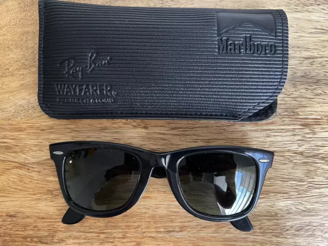 Ray Ban Vintage Bausch & Lomb B&L 5022 Wayfarers Classic Black Sunglasses Unisex