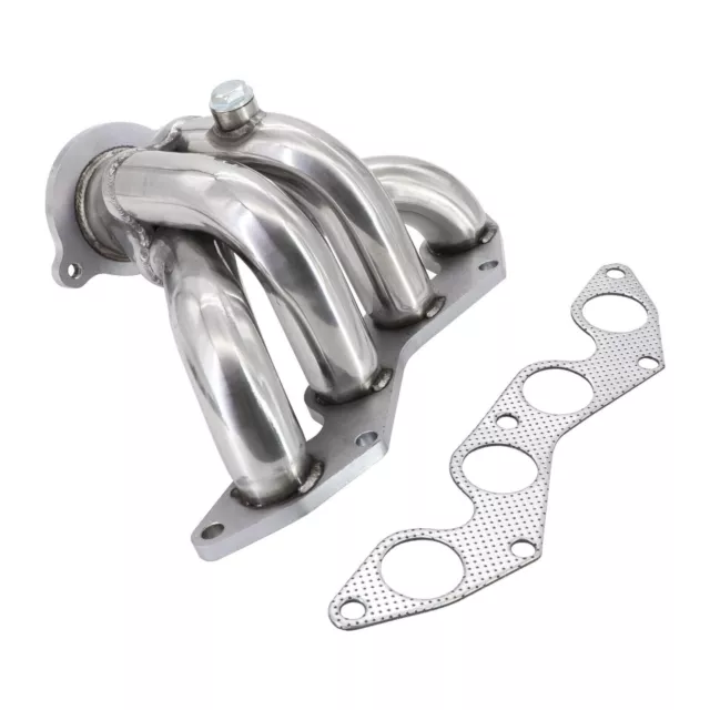 For 01-05 Honda Civic EX 1.7L SOHC Polished S/S Racing Manifold Header Exhaust