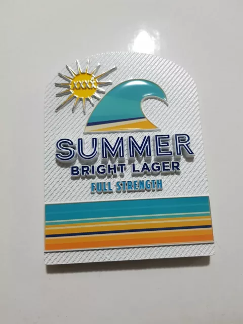 XXXX Beer Tap Badge Decal Metal Summer Bright Lager  NEW Top Topper