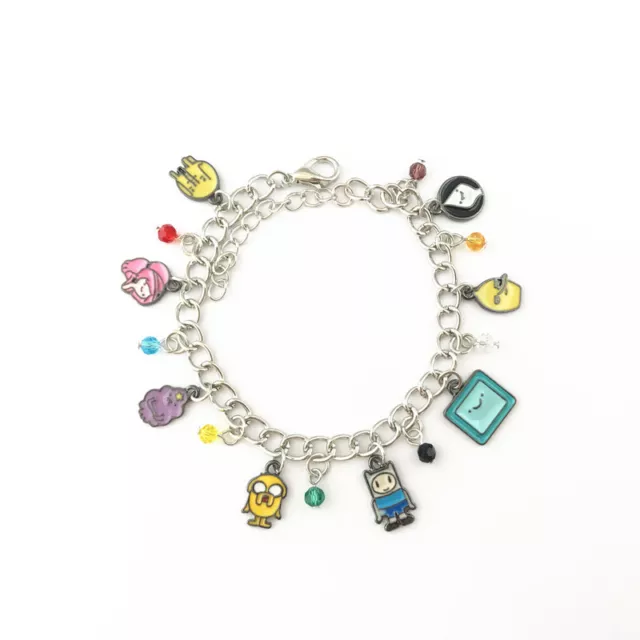 Adventure Time Finn Jake Bmo Pb Charm Pendant Deluxe Bracelet *New*