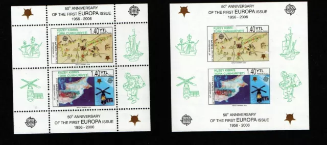 Türkisch-Zypern, 2006, CEPT, Block 24 A + B, (50 Jahre Europamarken), **/MNH