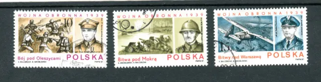 Briefmarken, Polen, Kpl Satz, Fi.2965-67,  Wojna obronna 1939, 1987, gestempelt