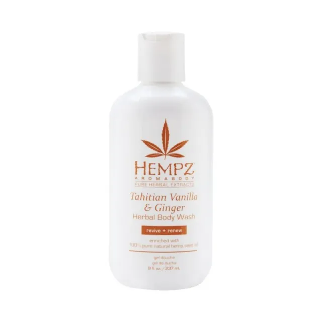 Hempz Aromabody Tahitian Vanilla & Ginger Herbal Body Wash - Revive - Renew 8 oz