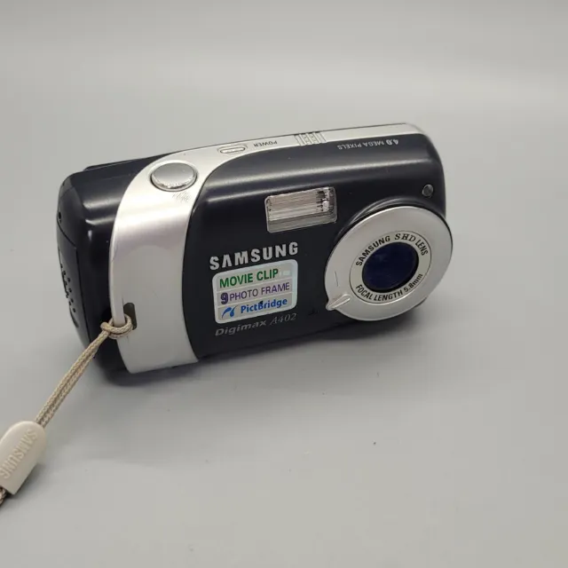 Samsung Digimax A402 4.0MP Compact Digital Camera Blue Tested A1
