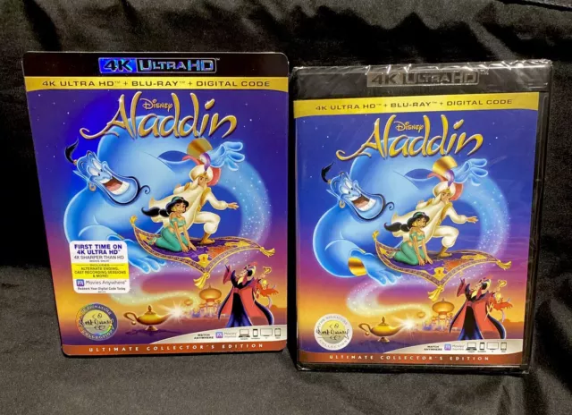Aladdin Walt Disney Signature Collection 4K Ultra HD + Blu-Ray + Digital New