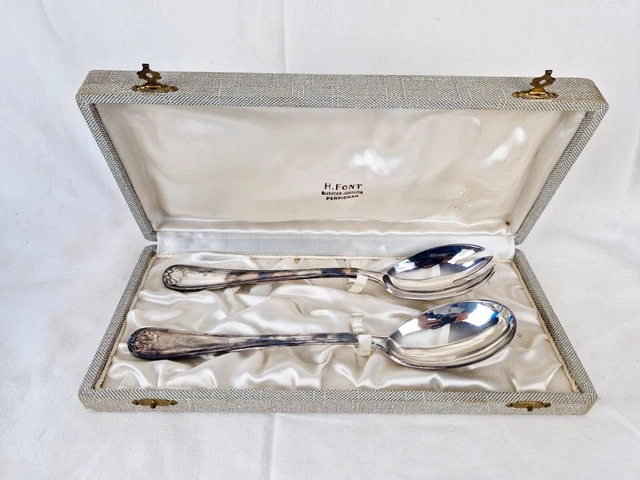 Coffret Couverts à Dessert SFAM Art Déco 13 Pièces – Métal Argenté Neuf