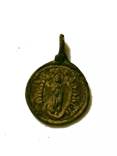 Medaglia votiva 1800 circa piccola "Trinità e San Fancesco" RARA! Occasione!