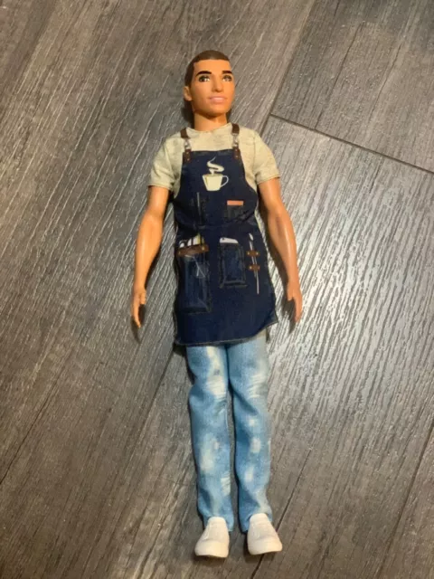 Barbie Ken Careers Barista Doll with Coffee-Themed Accessories