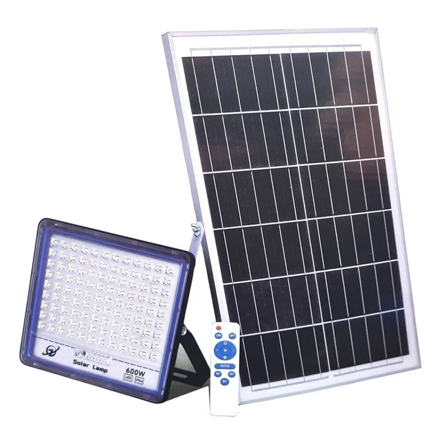 Faro Solare LED 400W Con Pannello Solare E Telecomando – Sensore Crepuscolare, IP67 Impermeabile – Per Giardino, Cortile, Garage E Magazzino (Classe A)