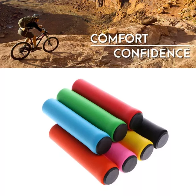 Poignées de guidon en silicone mousse souple pour VTT vélo confort et efficaci