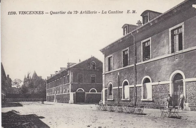 CPA VINCENNES QUARTIER DU 72è ARTILLERY LA CANTINE