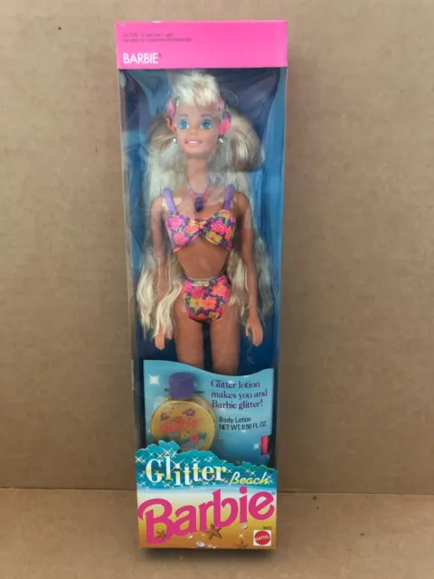 Vintage 1992 Mattel BARBIE DOLL Glitter Beach w/ Box UNOPENED #3602