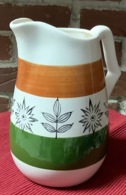 VTG Royal Sealy 1950 MCM Hand-Painted Ceramic Pitcher Japan