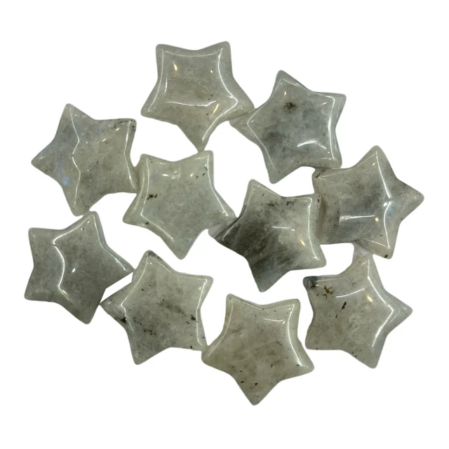 20pc 25mm Natural Labradorite Stone Healing Gemstone Star Chakra Balance No Hole