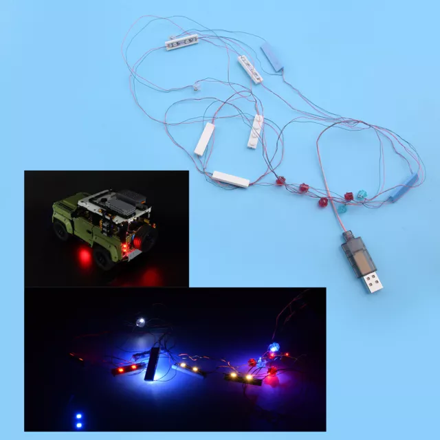 USB LED Light Kit For Land Rover Self-Locking Brick Toy Model Defender 42110 zy