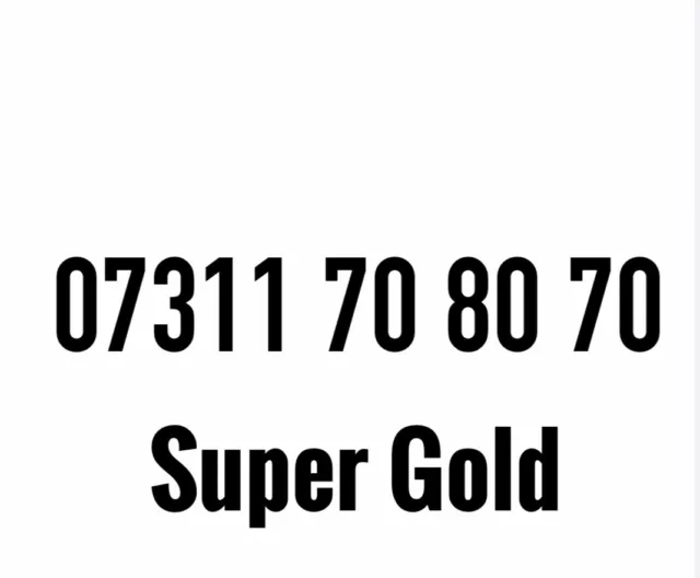 Gold Vip Business Easy Memorable Mobile Phone Number Platinum Sim