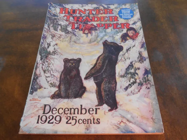 DECEMBER 1929 HUNTER Trader Trapper Magazine Edwin Bolenbaugh Cover £14.19  - PicClick UK