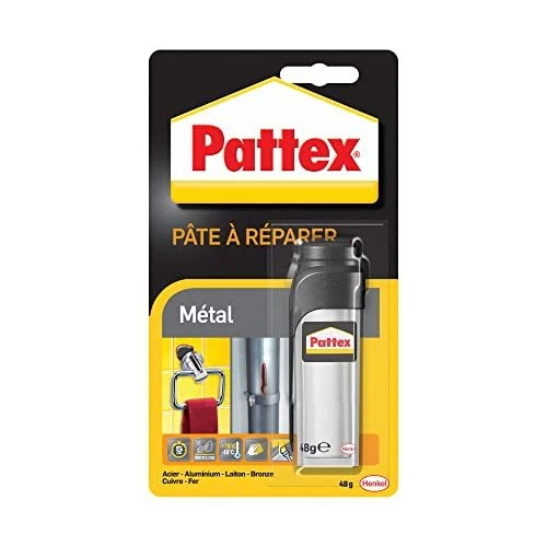 Pattex | Pâte à réparer Métal tube de 48 g – Pâte epoxy bi-composante avec pa...