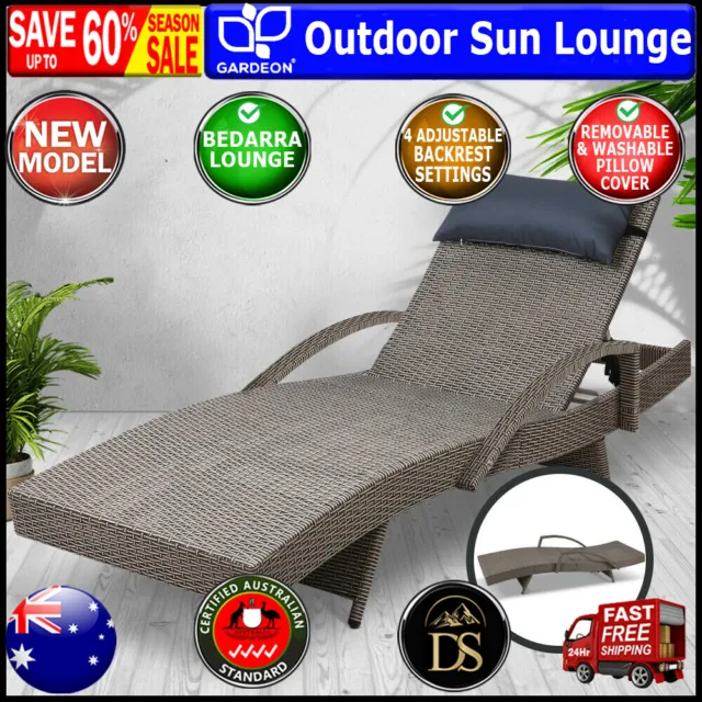 Gardeon Outdoor Sun Lounge Furniture Setting Rattan Wicker Lounger Day Bed Patio