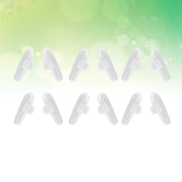 12 Pairs Eyeglass Nose Pads Holds Oval Nose Pad Sunglasses Spectacles (White)