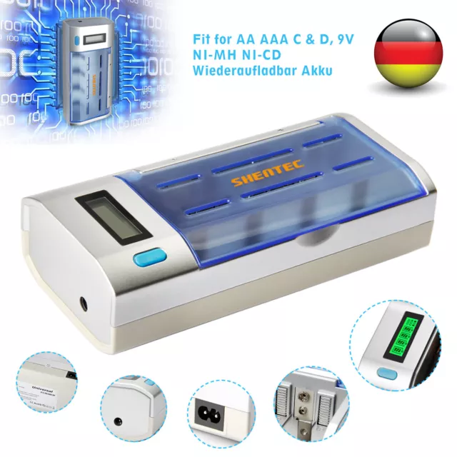 4x 10000mAh NiMH D Cell Wiederaufladbare Akku Batterien R20 MONO ACCU+ Ladegerät