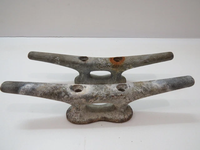 Pair 10 inch Wilcox Crittenden Cast Iron Boat Dock Cleats Door Handles (D4C610B) 5