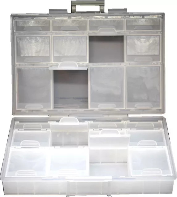 Aidetek half transparent BOX-ALL-24 small parts beads stationery jewelry box