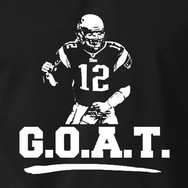 TOM BRADY G.O.A.T. T-Shirt New England Patriots Super Bowl NFL GOAT S 6XL Tee
