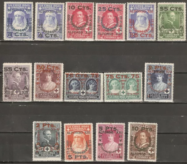 1927 Aniversario De La Jura Edifil 373/387* Serie Completa Muy Bien Centrada