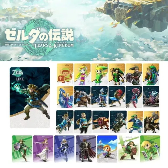 Lot Cartes NFC Amiibo x38 The Legend of Zelda Tears Of The Kingdom Item Bonus