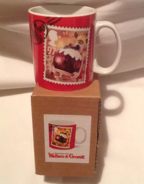 Wallace And Gromit Christmas Postage Stamp Mugs X 3 Same Design - Collectable