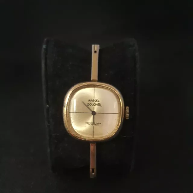 Montre femme Marcel Boucher New York Paris plaqué or mécanique vintage ref F432