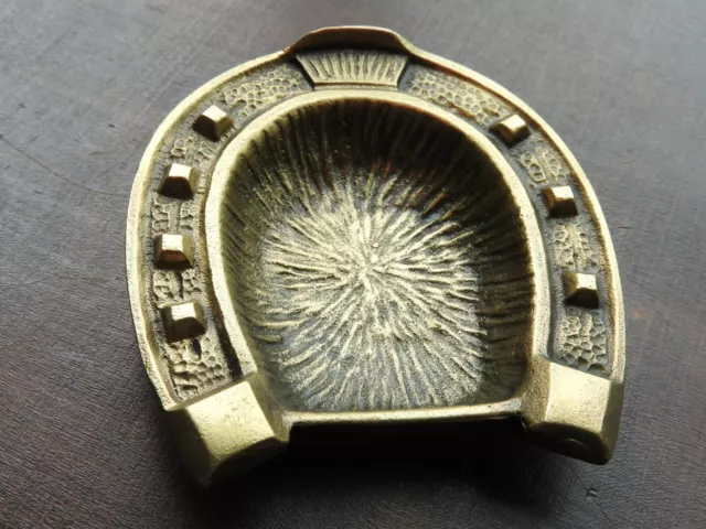 Empty Antique Bronze Pocket ** Happiness Door ** Ashtray