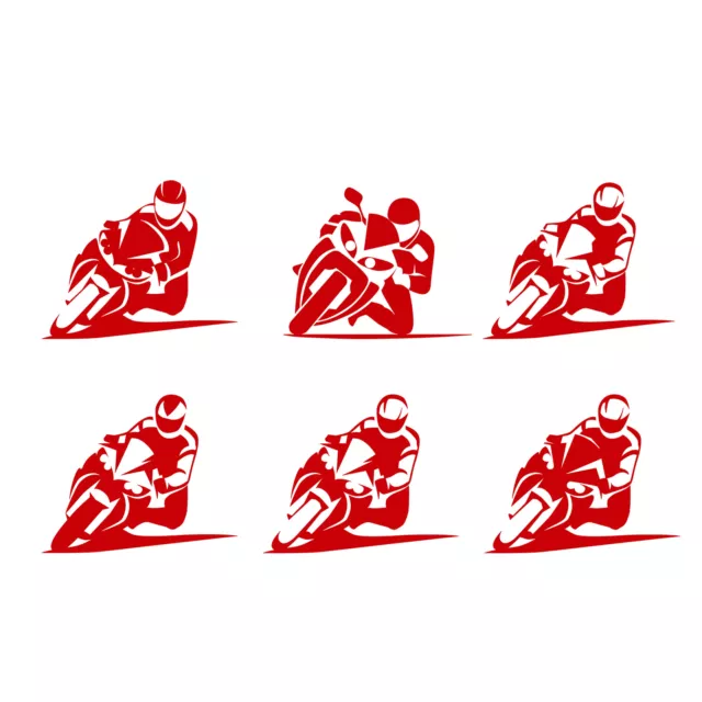 Lot de 6 autocollants moto film design sticker bike racing 2