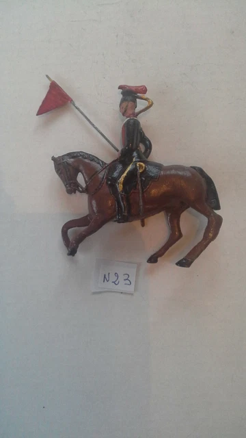 Soldat Articulé Anglais Avec Fusil - Jouet Bois Polychrome, 20e Siècle